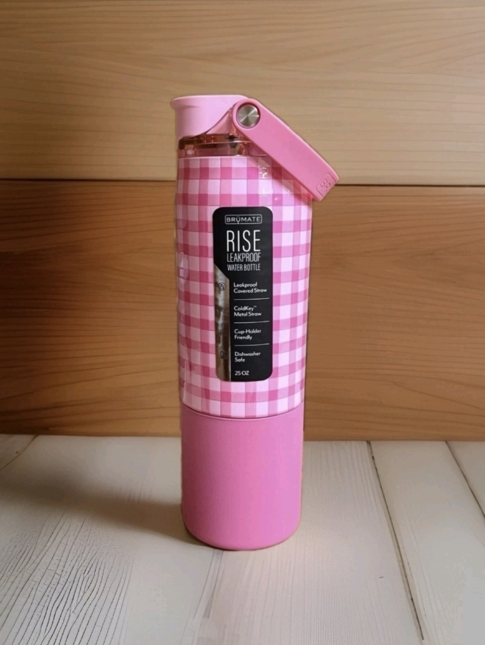 Brumate + Madi Nelson 25oz Rise Pink Gingham New In Box